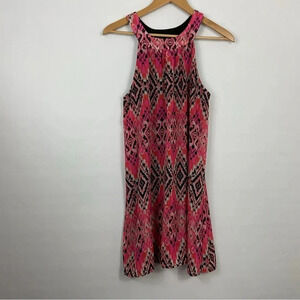 Socialite Sleeveless Halter Printed Dress Size Small